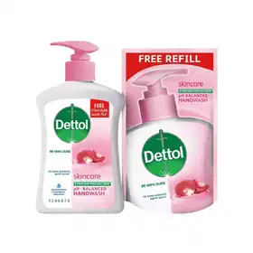 Dettol Handwash Pump, Skincare (Refill Pack Free) - Vhandar