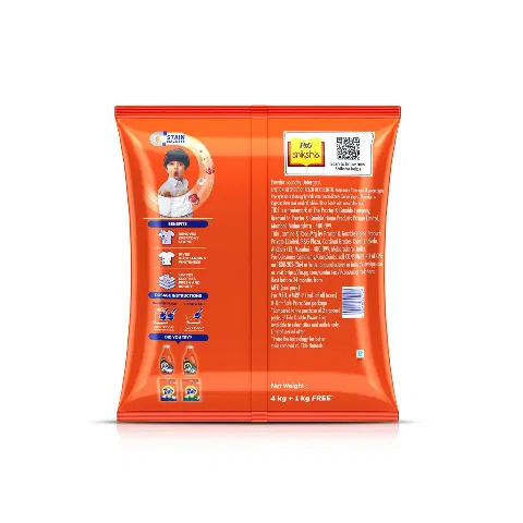Tide Plus Double Power Washing Detergent Powder (Jasmine & Rose) (4Kg+1Kg)