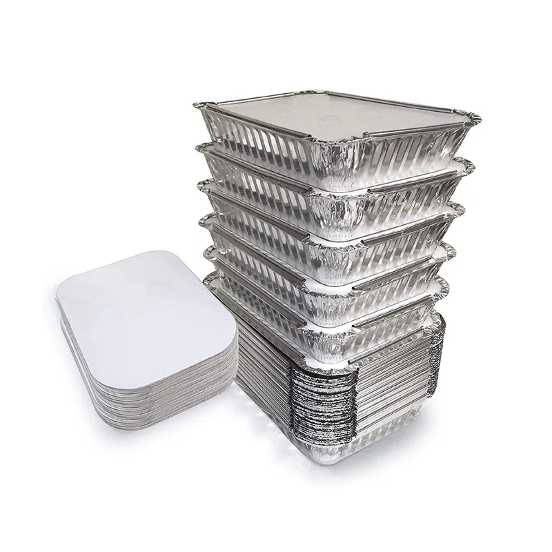 Aluminum Foil Box Pack Container with Lid (660ml)