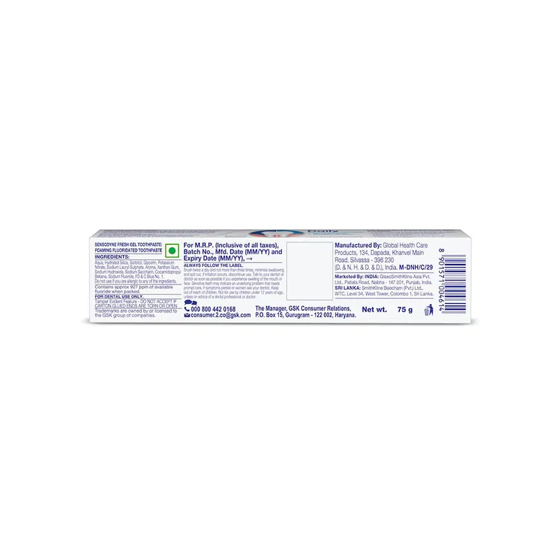 Sensodyne Fresh Gel Sensitive Toothpaste