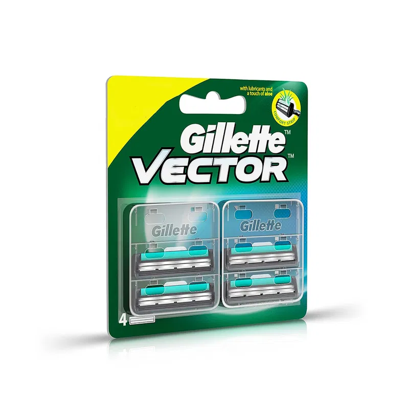 Gillette Vector Plus - Manual Shaving Razor Blades Cartridge