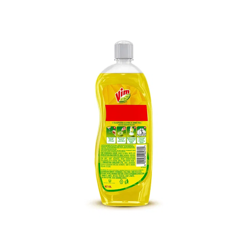 Vim Dishwash Liquid Gel Lemon