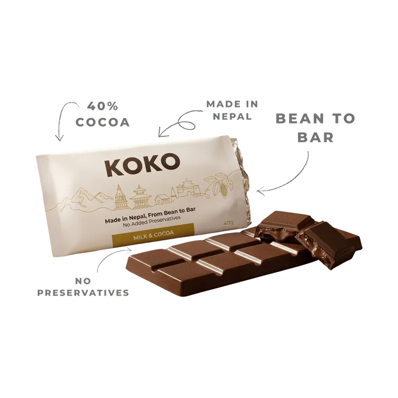 KOKO 70% Milk & Cocoa Chocolate (40gm)