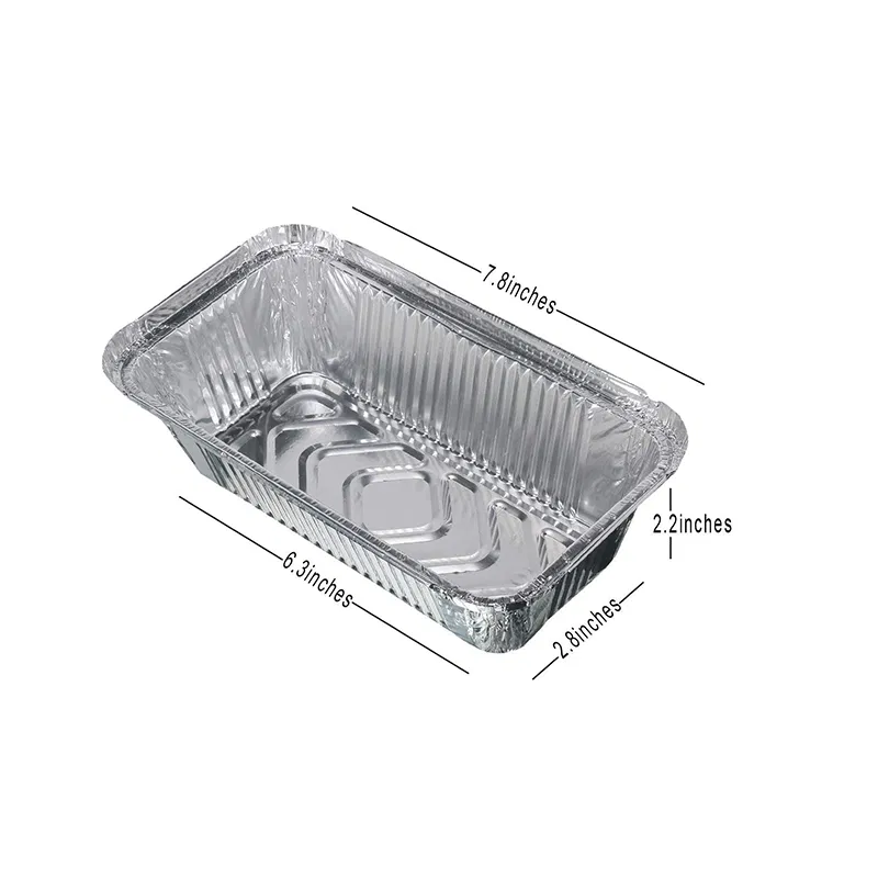 Aluminum Foil Box Pack Container with Lid (660ml)