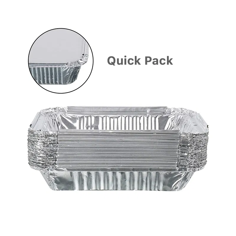 Aluminum Foil Box Pack Container with Lid (660ml)