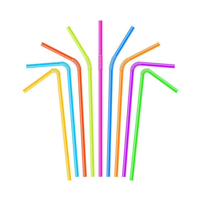 Small Folding Plastic Flexible Straw (100pcs)