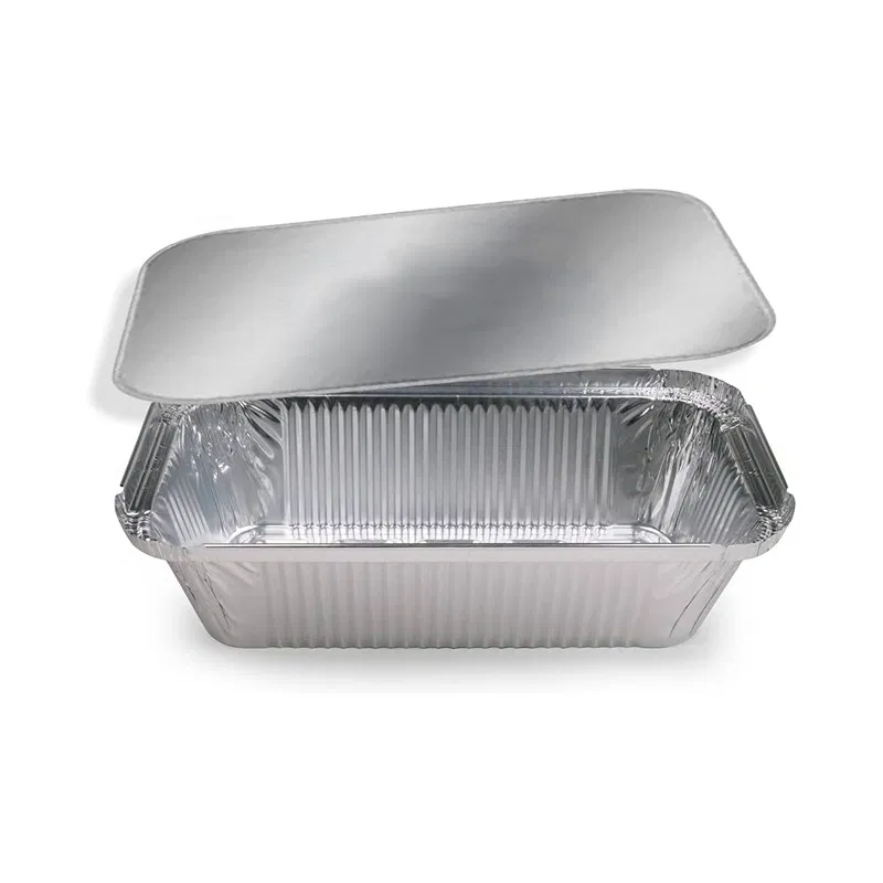 Aluminum Foil Box Pack Container with Lid (660ml)