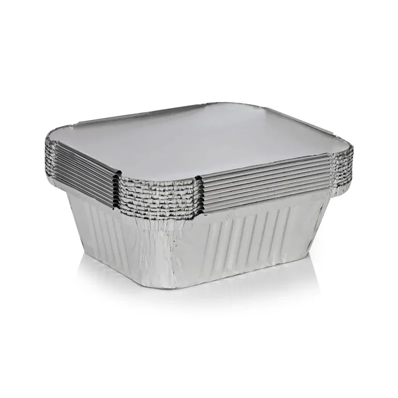 Aluminum Foil Box Pack Container with Lid (450ml)