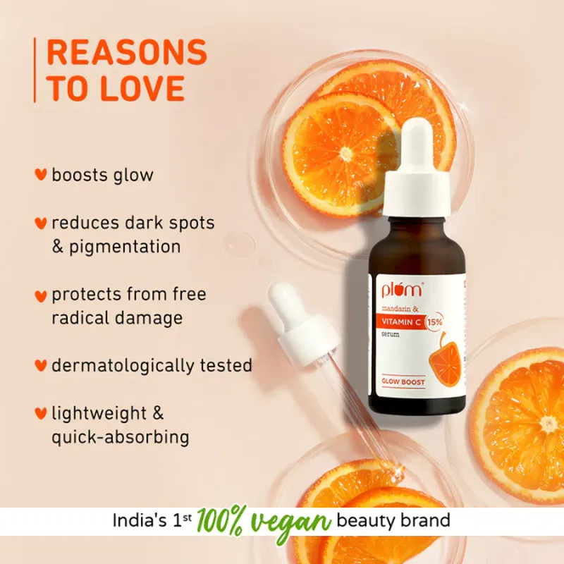 Plum 15% Vitamin C Serum for Face with Mandarin