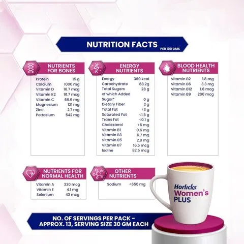 Horlicks Women's Plus Caramel Drink Mix (Jar)