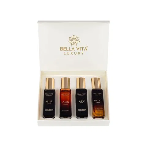 Bella Vita Organic Men's Luxury Perfume Gift Set (4x20ml)