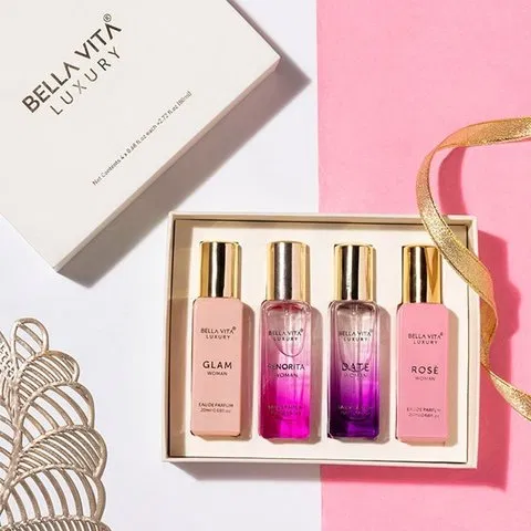 Bella Vita Organic Women's Luxury Perfume Gift Set (4x20 ml)