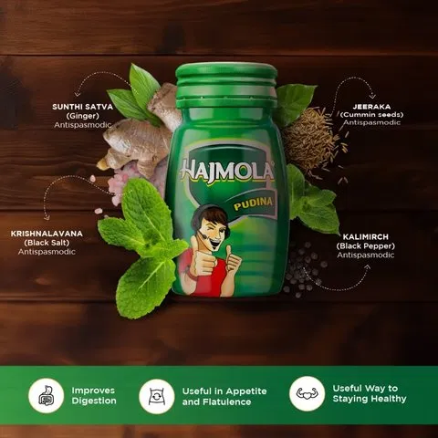 Dabur Hajmola Pudina Digestive Tablets