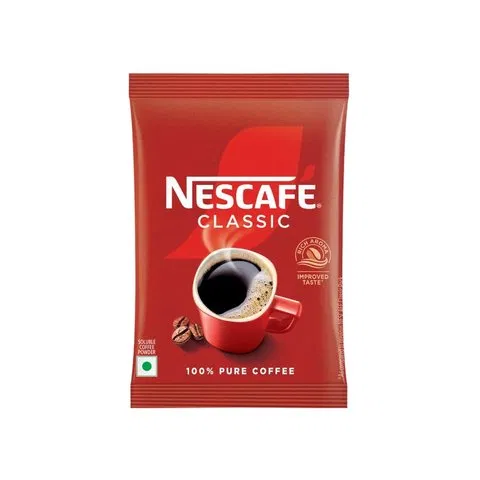 Nescafe Classic Instant Coffee Powder - 100% Pure Coffee Pouch