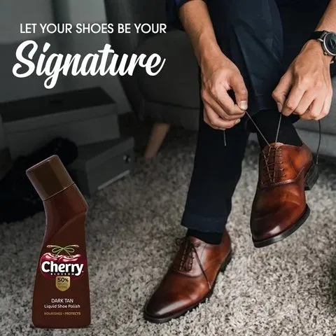 Cherry Blossom Dark Tan Liquid Shoe Polish