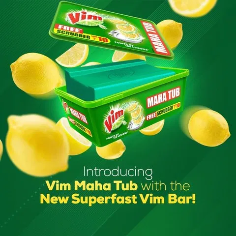 Vim Lemon Tub Dishwashing Tub