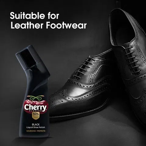 Cherry Blossom Black Liquid Shoe Polish