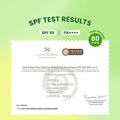 Dot & Key Cica Calming Niacinamide Sunscreen (SPF 50+ PA++++)