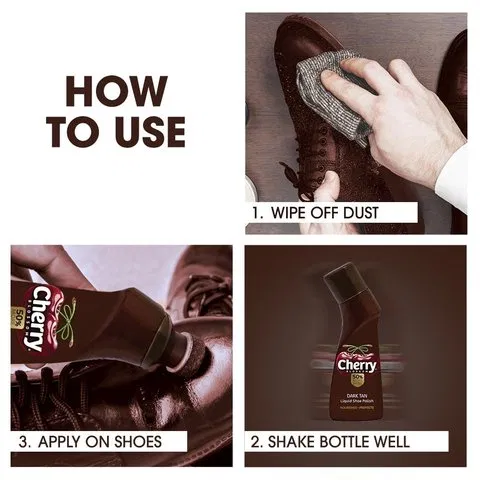 Cherry Blossom Dark Tan Liquid Shoe Polish