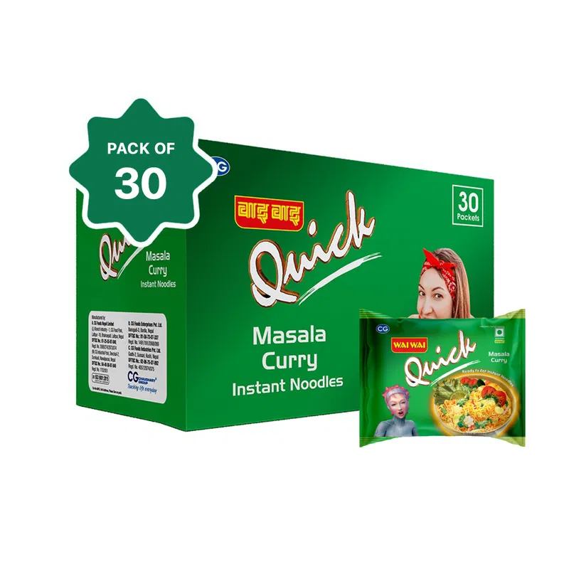 Wai Wai Quick Masala Curry Veg Noodles (60gm)