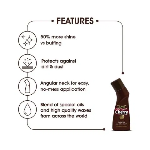 Cherry Blossom Dark Tan Liquid Shoe Polish
