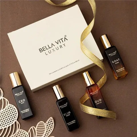 Bella Vita Organic Men's Luxury Perfume Gift Set (4x20ml)