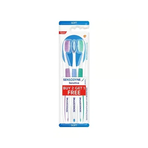 Sensodyne Sensitive Toothbrush With Soft Rounded Bristles - Buy 2 Get 1 Free