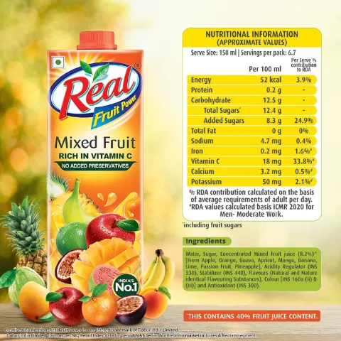Real Mixed Fruit Juice (1ltr)