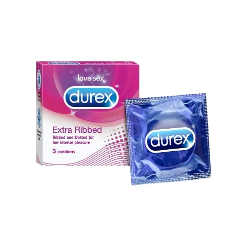 Durex Extra Ribbed & Dotted Condom
