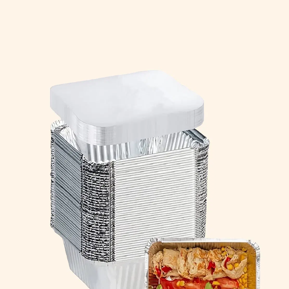  Aluminium Containers & Silver Pouches